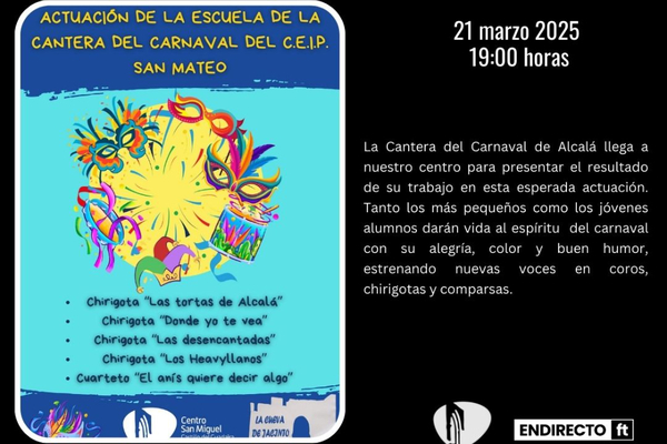 Actuación de la Escuela de la cantera del Carnaval