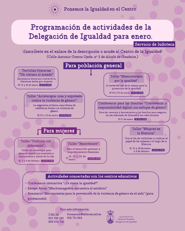 Programación de Igualdad para enero