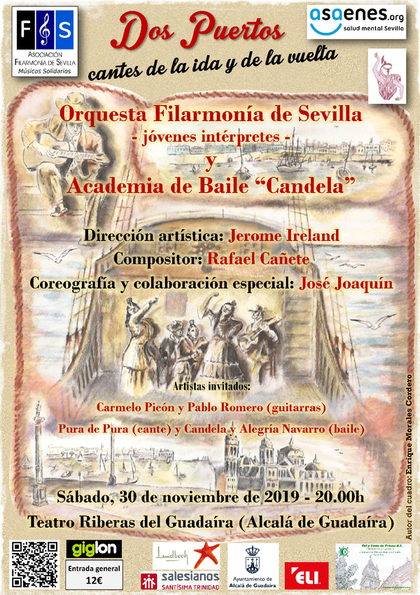 Los jóvenes intérpretes de la Orquesta Filarmónica de Sevilla en el Riberas del Guadaíra