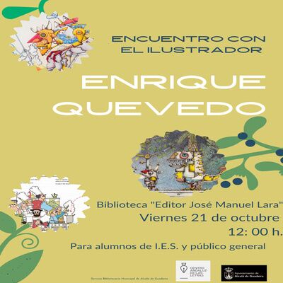 La biblioteca organiza un encuentro con el ilustrador Enrique Quevedo