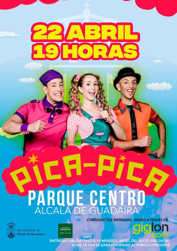 El trío Pica Pica actúa en el Parque Centro