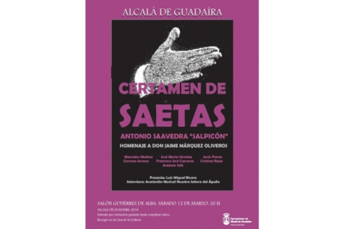 GRANDES VOCES SE DARÁN  CITA  MAÑANA EN EL TRADICIONAL CERTAMEN DE SAETAS ANTONIO SAAVEDRA SALPICÓN