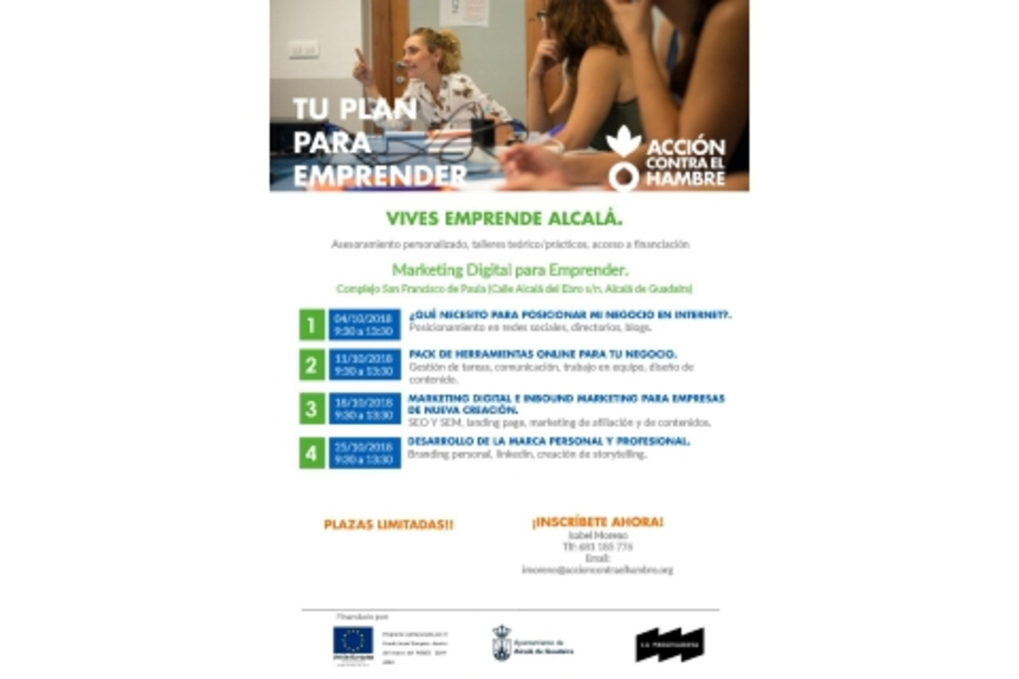 TALLERES GRATUITOS DE CREACIÓN Y POSICIONAMIENTO DE NEGOCIOS EN INTERNET EN OCTUBRE EN ALCALÁ DE GUADAÍRA