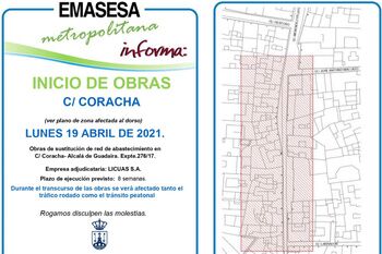 Comienzan las obras de renovación de la red de abastecimiento y saneamiento en calle Coracha