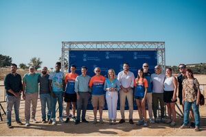 Colocación de la primera piedra del Centro Deportivo Los Cercadillos